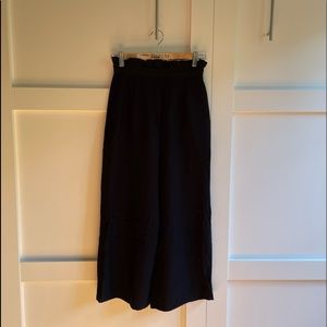 Topshop wide leg cropped black pants